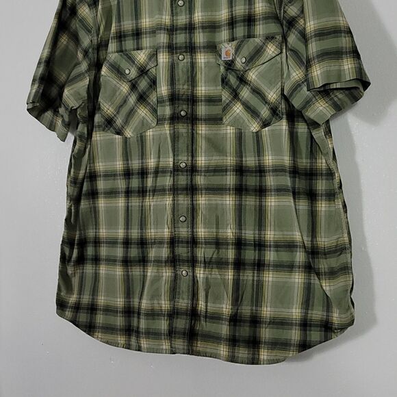 Carhartt  Plaid Short Sleeve  Button up Shirt - Picture 3 of 10